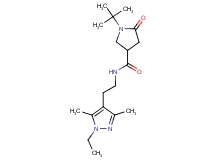 1-tert-butyl-N-[2-(1-ethyl-3,5-dimethyl-1H-pyrazol-4-yl)ethyl]-5-oxo-3-pyrrolidinecarboxamide
