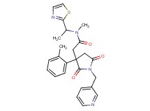 N-methyl-2-[3-(2-methylphenyl)-2,5-dioxo-1-(3-pyridinylmethyl)-3-pyrrolidinyl]-N-[1-(1,3-thiazol-2-yl)ethyl]acetamide