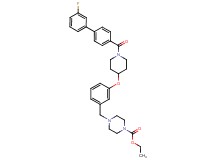 ethyl 4-[3-({1-[(3'-fluoro-4-biphenylyl)carbonyl]-4-piperidinyl}oxy)benzyl]-1-piperazinecarboxylate
