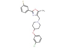 4-(3-chlorophenoxy)-1-{[2-(3-fluorophenyl)-5-methyl-1,3-oxazol-4-yl]methyl}piperidine