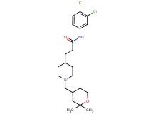N-(3-chloro-4-fluorophenyl)-3-{1-[(2,2-dimethyltetrahydro-2H-pyran-4-yl)methyl]-4-piperidinyl}propanamide