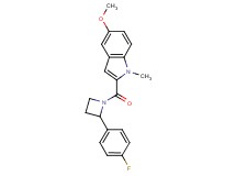 2-{[2-(4-fluorophenyl)-1-azetidinyl]carbonyl}-5-methoxy-1-methyl-1H-indole