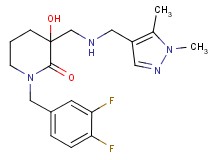 1-(3,4-difluorobenzyl)-3-({[(1,5-dimethyl-1H-pyrazol-4-yl)methyl]amino}methyl)-3-hydroxy-2-piperidinone