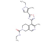 N-ethyl-5-[5-(1-ethyl-5-methyl-1H-pyrazol-4-yl)-1,2,4-oxadiazol-3-yl]-6-methyl-3,4-dihydro-2,7-naphthyridine-2(1H)-carboxamide