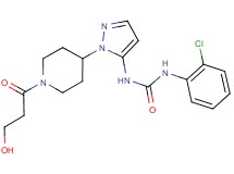 N-(2-chlorophenyl)-N'-{1-[1-(3-hydroxypropanoyl)piperidin-4-yl]-1H-pyrazol-5-yl}urea