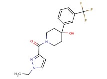 1-[(1-ethyl-1H-pyrazol-3-yl)carbonyl]-4-[3-(trifluoromethyl)phenyl]-4-piperidinol