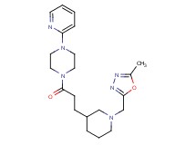 1-(3-{1-[(5-methyl-1,3,4-oxadiazol-2-yl)methyl]piperidin-3-yl}propanoyl)-4-pyridin-2-ylpiperazine