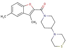 4-{1-[(3,5-dimethyl-1-benzofuran-2-yl)carbonyl]-4-piperidinyl}thiomorpholine