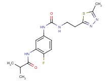 N-{2-fluoro-5-[({[2-(5-methyl-1,3,4-thiadiazol-2-yl)ethyl]amino}carbonyl)amino]phenyl}-2-methylpropanamide