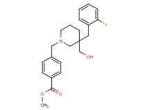 methyl 4-{[3-(2-fluorobenzyl)-3-(hydroxymethyl)-1-piperidinyl]methyl}benzoate