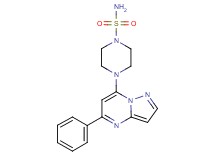 4-(5-phenylpyrazolo[1,5-a]pyrimidin-7-yl)-1-piperazinesulfonamide
