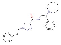 N-[2-(1-azepanyl)-2-phenylethyl]-1-(2-phenylethyl)-1H-1,2,3-triazole-4-carboxamide