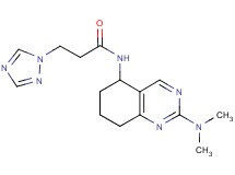 N-[2-(dimethylamino)-5,6,7,8-tetrahydro-5-quinazolinyl]-3-(1H-1,2,4-triazol-1-yl)propanamide