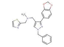 1-[3-(1,3-benzodioxol-5-yl)-1-benzyl-1H-pyrazol-4-yl]-N-methyl-N-(1,3-thiazol-2-ylmethyl)methanamine