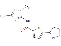 N-(1,3-dimethyl-1H-1,2,4-triazol-5-yl)-5-(2-pyrrolidinyl)-2-thiophenecarboxamide trifluoroacetate