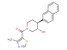 (3S*,4S*)-1-[(4-methyl-1,3-thiazol-5-yl)carbonyl]-4-(2-naphthyl)piperidin-3-ol