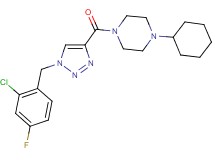 1-{[1-(2-chloro-4-fluorobenzyl)-1H-1,2,3-triazol-4-yl]carbonyl}-4-cyclohexylpiperazine