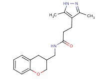 N-(3,4-dihydro-2H-chromen-3-ylmethyl)-3-(3,5-dimethyl-1H-pyrazol-4-yl)propanamide