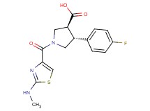 (3S*,4R*)-4-(4-fluorophenyl)-1-{[2-(methylamino)-1,3-thiazol-4-yl]carbonyl}pyrrolidine-3-carboxylic acid