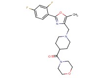 4-[(1-{[2-(2,4-difluorophenyl)-5-methyl-1,3-oxazol-4-yl]methyl}-4-piperidinyl)carbonyl]morpholine