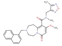 9-methoxy-N-methyl-N-[(4-methyl-1,2,5-oxadiazol-3-yl)methyl]-3-(1-naphthylmethyl)-7-oxo-1,2,3,4,5,7-hexahydropyrido[1,2-d][1,4]diazepine-10-carboxamide