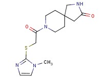 8-{[(1-methyl-1H-imidazol-2-yl)thio]acetyl}-2,8-diazaspiro[4.5]decan-3-one