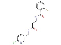 N-(3-{[(6-chloropyridin-3-yl)methyl]amino}-3-oxopropyl)-2-fluorobenzamide