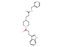 3-{1-[3-(1H-indol-3-yl)propanoyl]-4-piperidinyl}-N-(3-pyridinylmethyl)propanamide