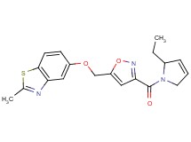 5-({3-[(2-ethyl-2,5-dihydro-1H-pyrrol-1-yl)carbonyl]isoxazol-5-yl}methoxy)-2-methyl-1,3-benzothiazole
