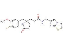 3-[2-(4-fluoro-3-methoxybenzyl)-5-oxo-2-pyrrolidinyl]-N-(imidazo[2,1-b][1,3]thiazol-6-ylmethyl)propanamide