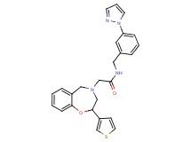 N-[3-(1H-pyrazol-1-yl)benzyl]-2-[2-(3-thienyl)-2,3-dihydro-1,4-benzoxazepin-4(5H)-yl]acetamide