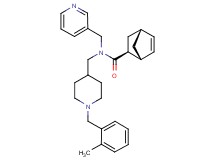 (1R*,2S*,4R*)-N-{[1-(2-methylbenzyl)-4-piperidinyl]methyl}-N-(3-pyridinylmethyl)bicyclo[2.2.1]hept-5-ene-2-carboxamide