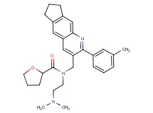 N-[2-(dimethylamino)ethyl]-N-{[2-(3-methylphenyl)-7,8-dihydro-6H-cyclopenta[g]quinolin-3-yl]methyl}tetrahydro-2-furancarboxamide