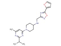 N-{[5-(2-furyl)-1,2,4-oxadiazol-3-yl]methyl}-1-(2-isopropyl-6-methylpyrimidin-4-yl)piperidin-4-amine
