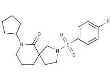 7-cyclopentyl-2-[(4-fluorophenyl)sulfonyl]-2,7-diazaspiro[4.5]decan-6-one