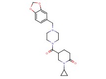 5-{[4-(1,3-benzodioxol-5-ylmethyl)-1-piperazinyl]carbonyl}-1-cyclopropyl-2-piperidinone