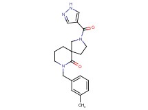 7-(3-methylbenzyl)-2-(1H-pyrazol-4-ylcarbonyl)-2,7-diazaspiro[4.5]decan-6-one