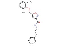 5-[(2,6-dimethylphenoxy)methyl]-N-(3-phenylpropyl)-3-isoxazolecarboxamide