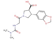 (3S*,4R*)-4-(1,3-benzodioxol-5-yl)-1-{N-[(dimethylamino)carbonyl]glycyl}pyrrolidine-3-carboxylic acid