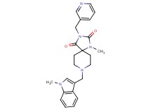 1-methyl-8-[(1-methyl-1H-indol-3-yl)methyl]-3-(3-pyridinylmethyl)-1,3,8-triazaspiro[4.5]decane-2,4-dione