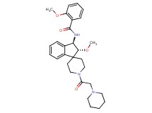 2-methoxy-N-[(2R*,3R*)-2-methoxy-1'-(1-piperidinylacetyl)-2,3-dihydrospiro[indene-1,4'-piperidin]-3-yl]benzamide