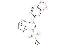 (3R*,3aR*,7aR*)-3-(1,3-benzodioxol-5-yl)-1-(cyclopropylsulfonyl)octahydro-4,7-ethanopyrrolo[3,2-b]pyridine