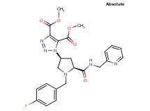 dimethyl 1-((3S,5S)-1-(4-fluorobenzyl)-5-{[(2-pyridinylmethyl)amino]carbonyl}-3-pyrrolidinyl)-1H-1,2,3-triazole-4,5-dicarboxylate