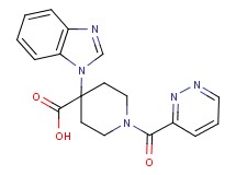 4-(1H-benzimidazol-1-yl)-1-(pyridazin-3-ylcarbonyl)piperidine-4-carboxylic acid