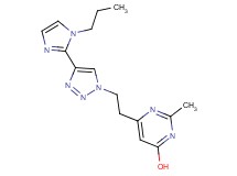 2-methyl-6-{2-[4-(1-propyl-1H-imidazol-2-yl)-1H-1,2,3-triazol-1-yl]ethyl}pyrimidin-4-ol