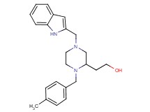 2-[4-(1H-indol-2-ylmethyl)-1-(4-methylbenzyl)-2-piperazinyl]ethanol