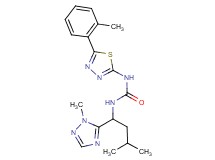 N-[3-methyl-1-(1-methyl-1H-1,2,4-triazol-5-yl)butyl]-N'-[5-(2-methylphenyl)-1,3,4-thiadiazol-2-yl]urea