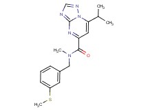 7-isopropyl-N-methyl-N-[3-(methylthio)benzyl][1,2,4]triazolo[1,5-a]pyrimidine-5-carboxamide
