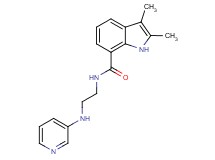 2,3-dimethyl-N-[2-(pyridin-3-ylamino)ethyl]-1H-indole-7-carboxamide