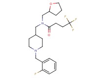 4,4,4-trifluoro-N-{[1-(2-fluorobenzyl)-4-piperidinyl]methyl}-N-(tetrahydro-2-furanylmethyl)butanamide